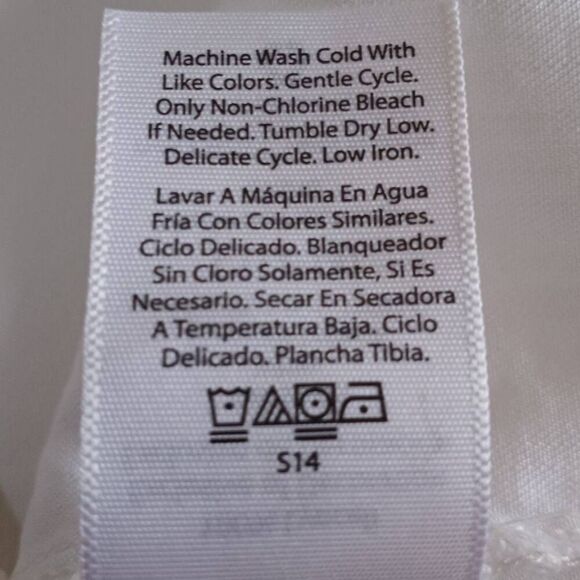 TIME & TRU WHITE BUTTON DOWN ROLL SLEEVE BLOUSE SZ.L EUC. - Picture 10 of 10